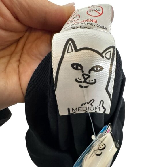 RIPNDIP Lord Nermal Long Sleeve Tee black Men's size medium Cat Graphic Shirt - Picture 6 of 12